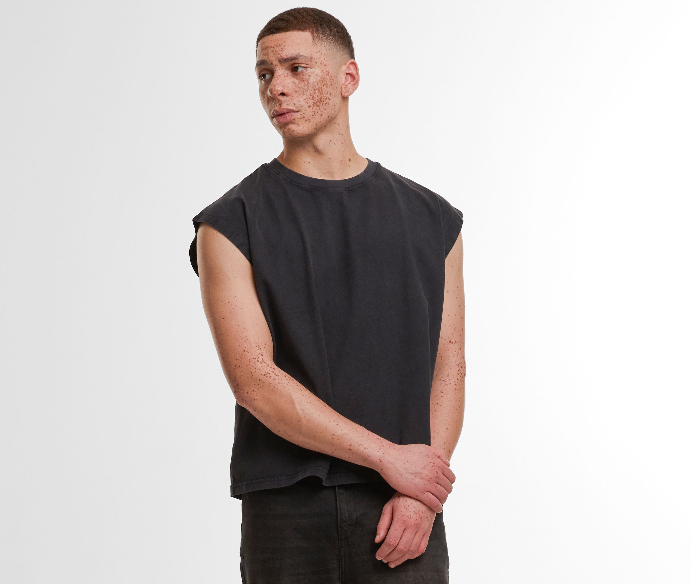 VINTAGE CROPPED HEAVY SLEEVELESS TEE
